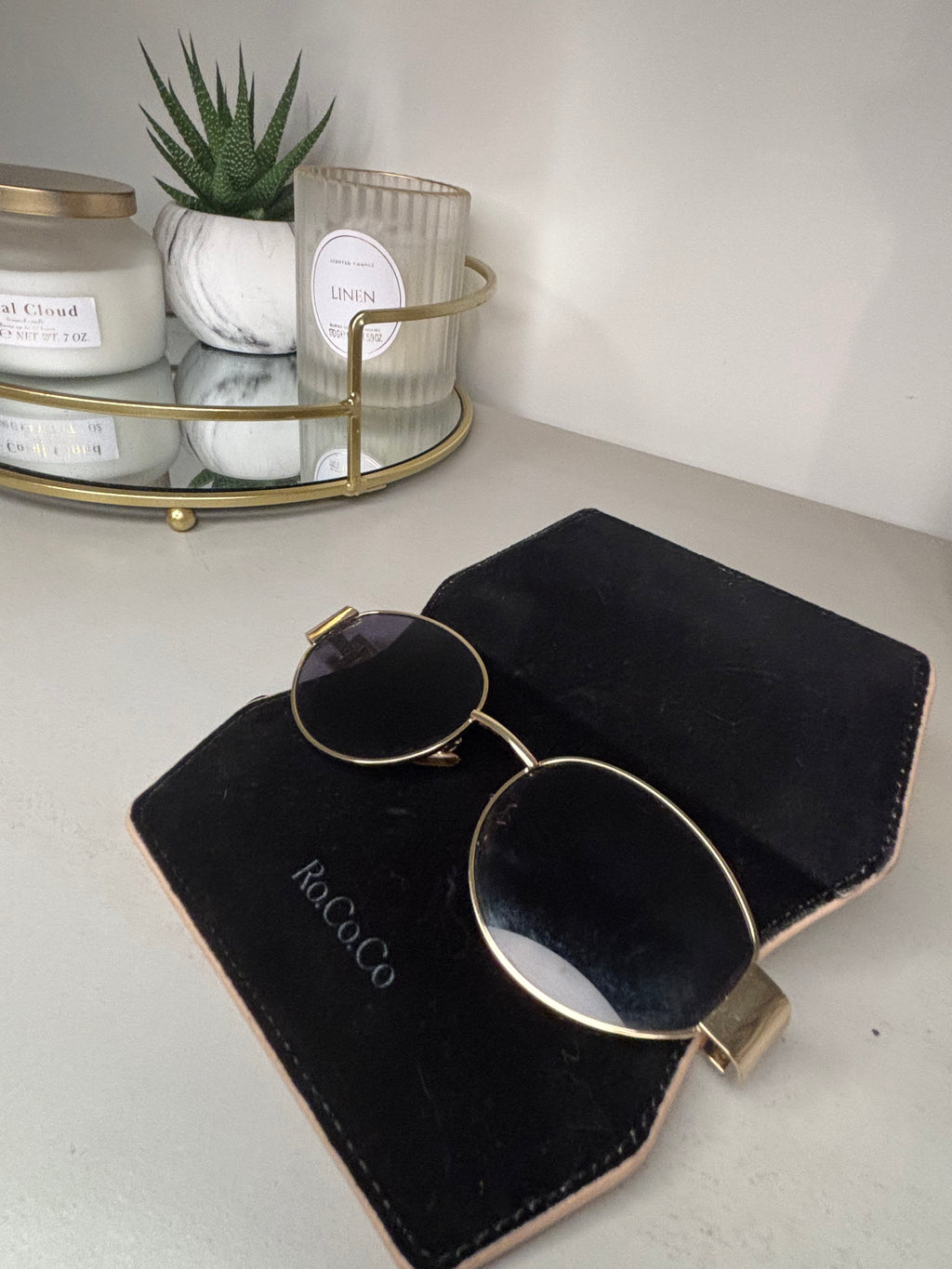 Brown / Beige Glasses Case / Cover