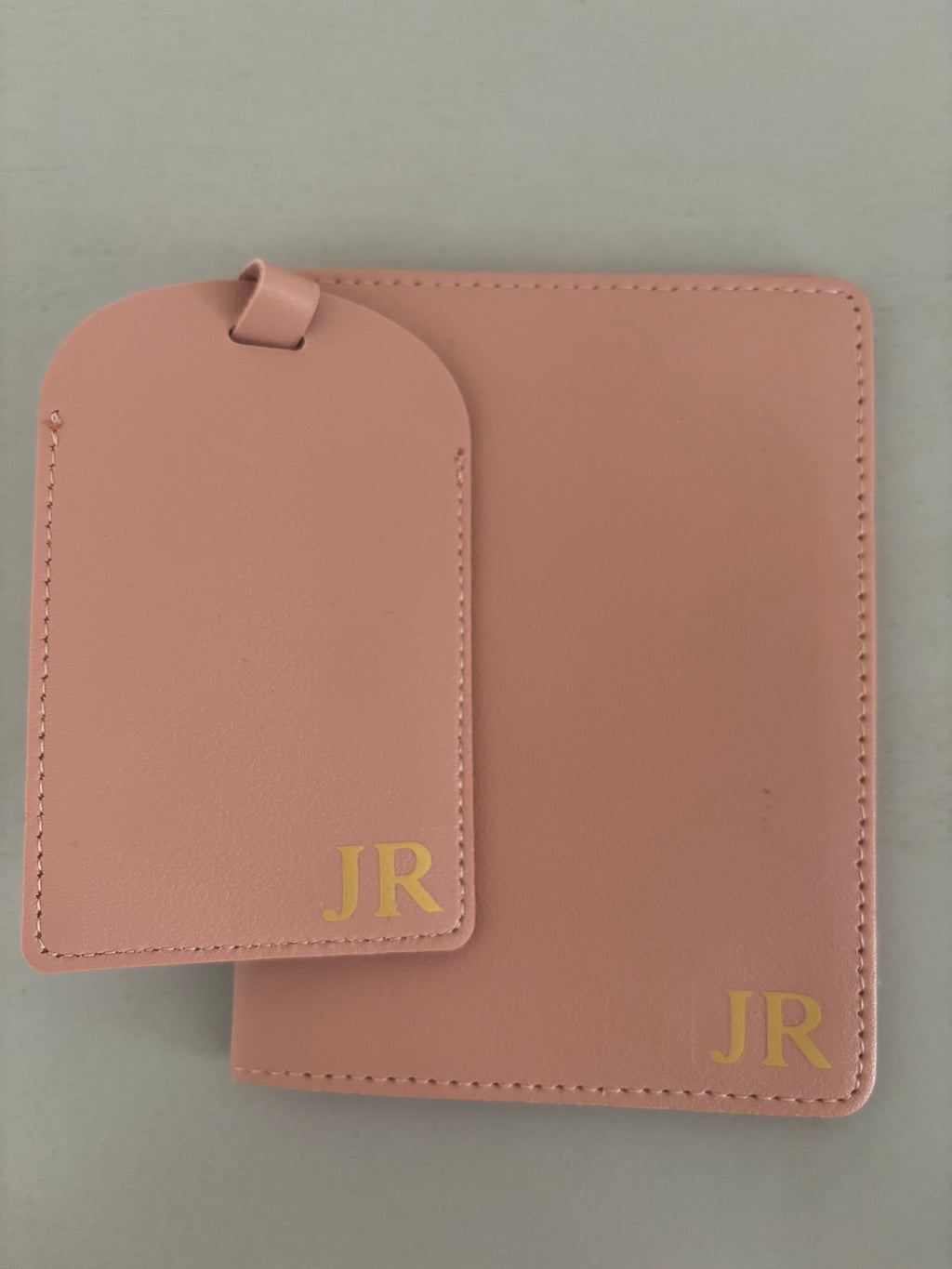 Pink Passport & Luggage Tag Set