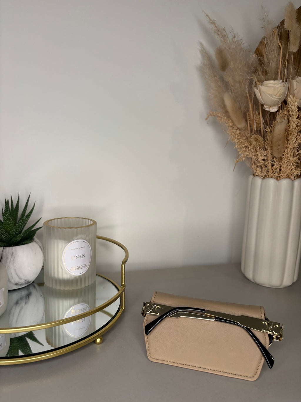 Brown / Beige Glasses Case / Cover